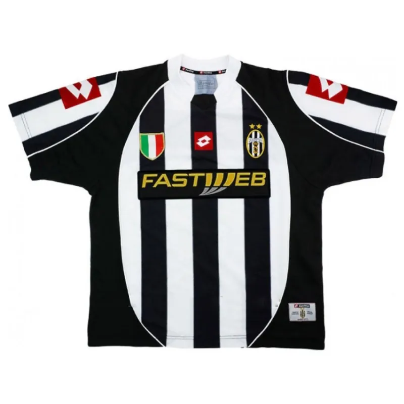Juventus NEDVED 2002/03 Retro-Heimtrikot - Weiß/Schwarz