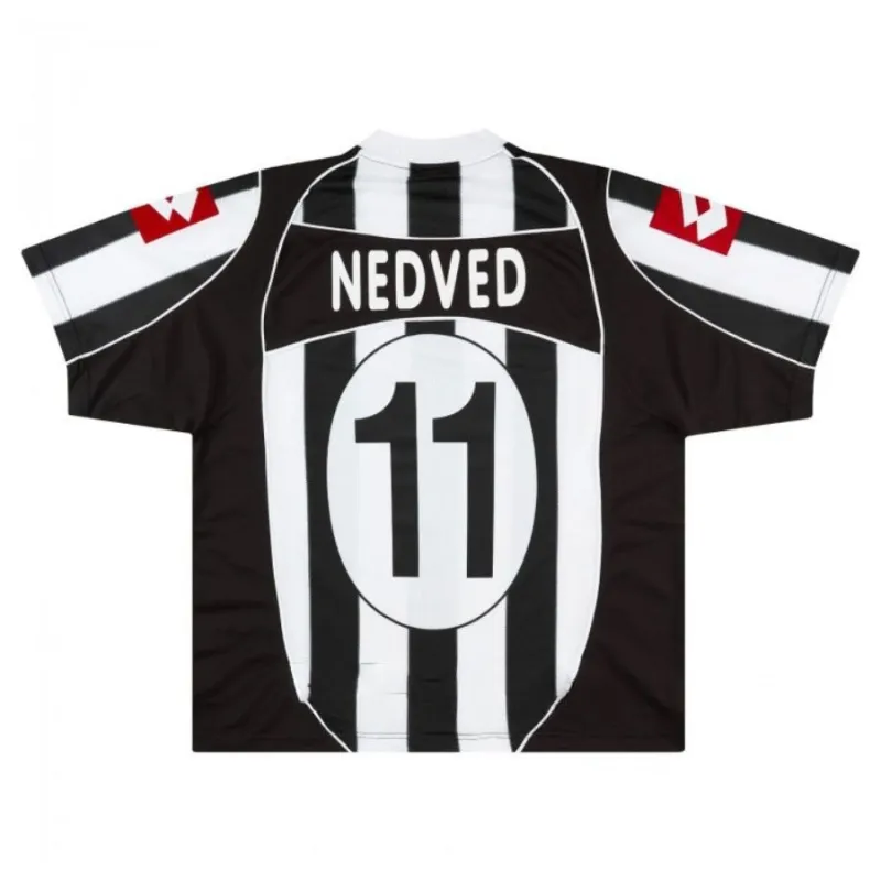 Juventus NEDVED 2002/03 Retro-Heimtrikot - Weiß/Schwarz