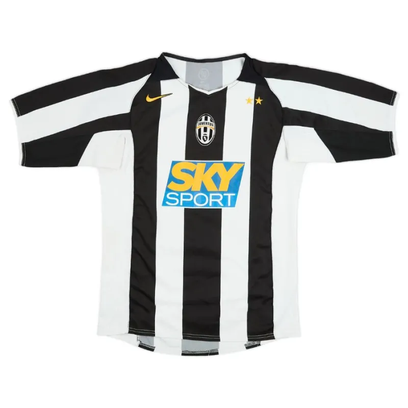 Juventus 2004/05 Maillot domicile rétro - Blanc/Noir