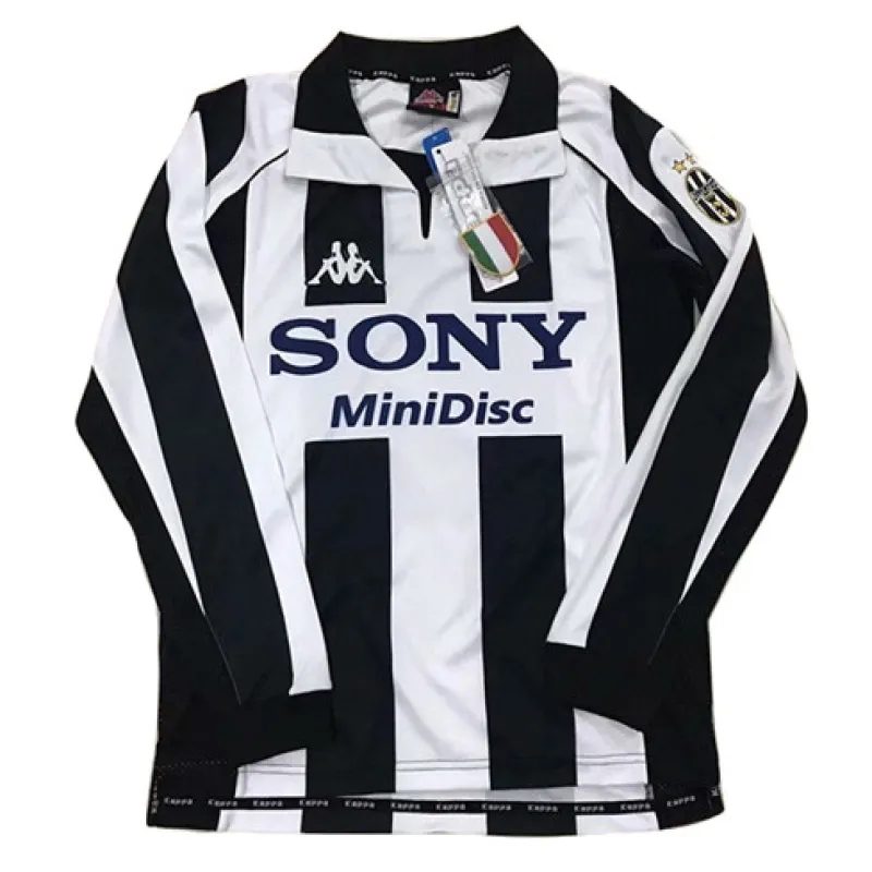 Maillot retro de domicile long - manches de Juventus 1997/98 - Blanc