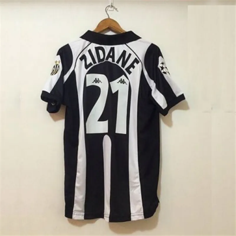 Maglia retro di casa n. 21 della Juventus 1997/98 del Zidane - Bianca