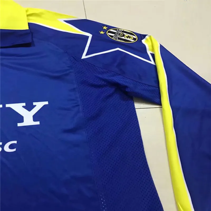 Juventus 1998 Third Retro Long - sleeve Jersey - Blue