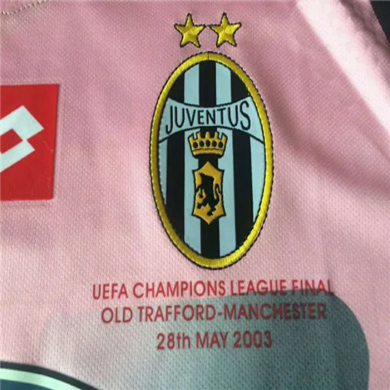 Camiseta del portero retro de la final de la Liga de Campeones UEFA 2002/03 de Juventus - Rosa
