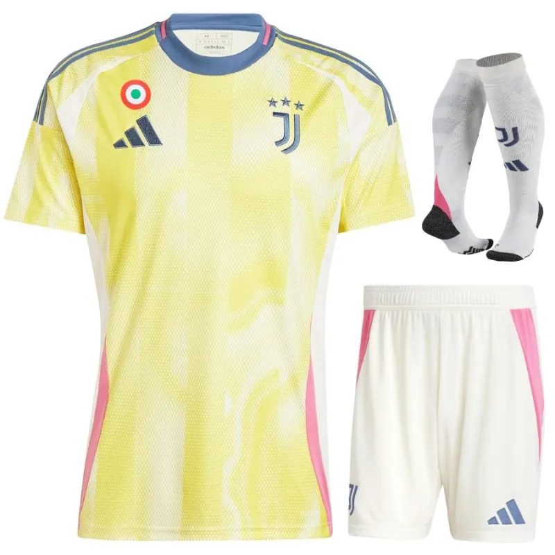 Ensemble de maillots pour enfants de l'extérieur de Juventus 2024/25 - Jaune