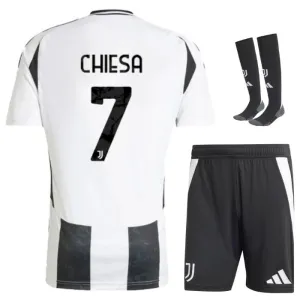 Chiesa Juventus 2024/25 Home Kids Jersey Set