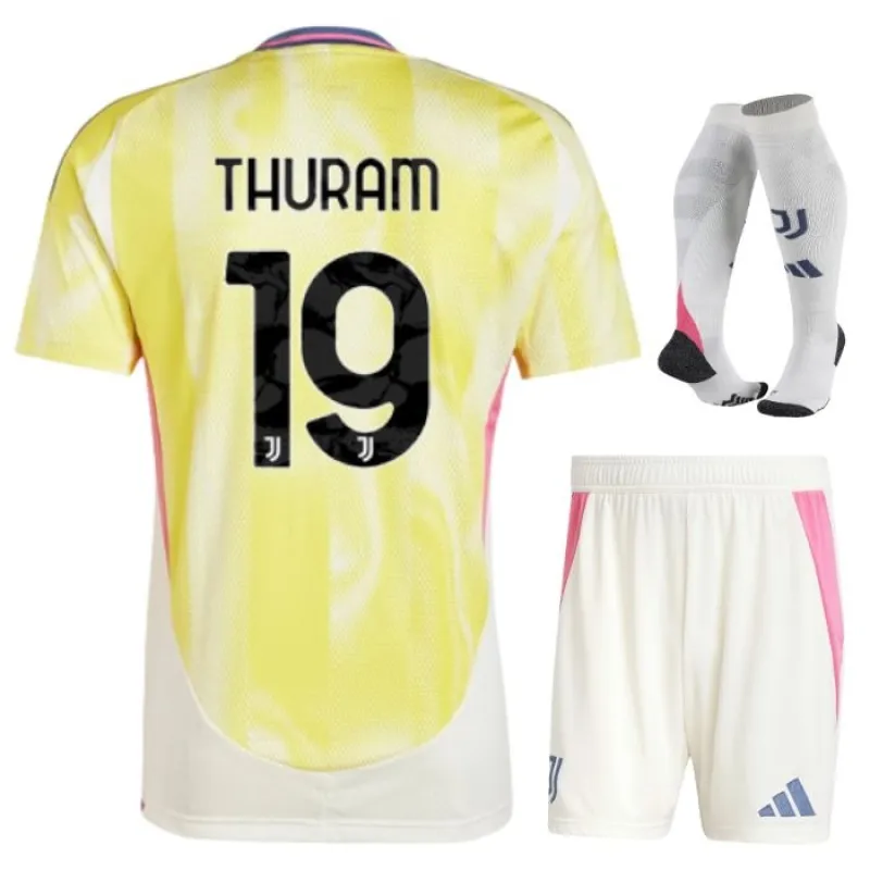 Thurams Juventus 2024/25 Auswärts - Kinderjersey - Set - Gelb