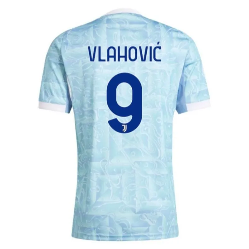 Ensemble de maillot enfant de Vlahović à la Juventus 2025/26 à l'extérieur - Bleu