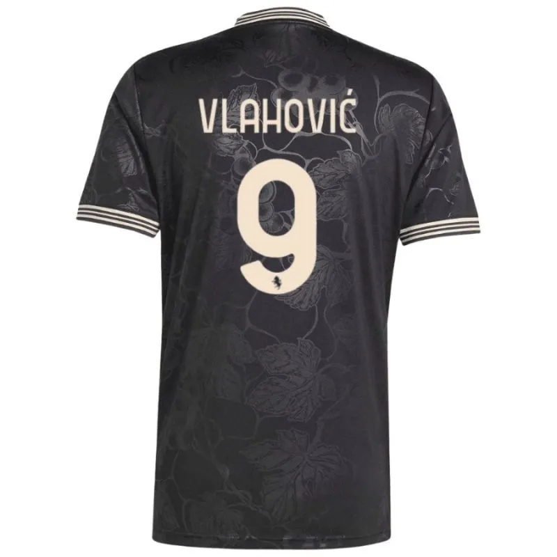 Juventus VLAHOVIC 2025/26 Kinder Drittes Kit Trikot mit Shorts - Schwarz