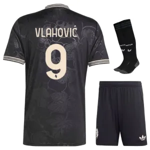Juventus VLAHOVIC 2025/26 Third Kids' Kit Jersey - Black