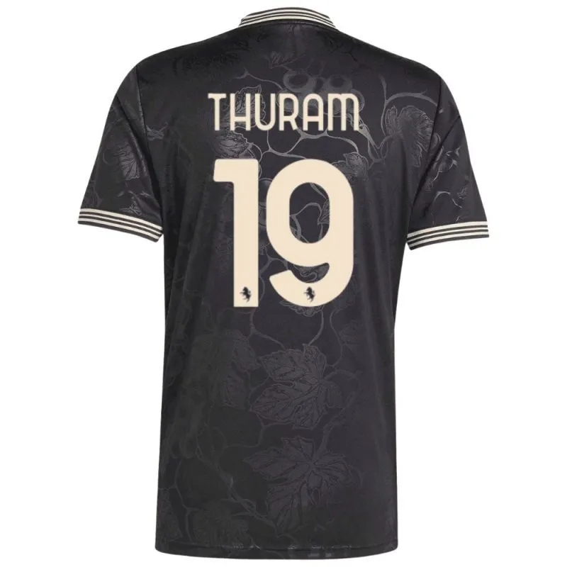 Juventus THURAM 2025/26 Kinder Drittes Kit Trikot mit Shorts - Schwarz