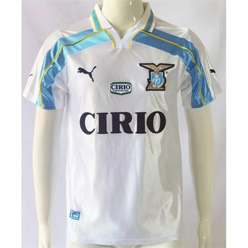 Maillot d'extérieur retro de Lazio 1999/00 - Blanc