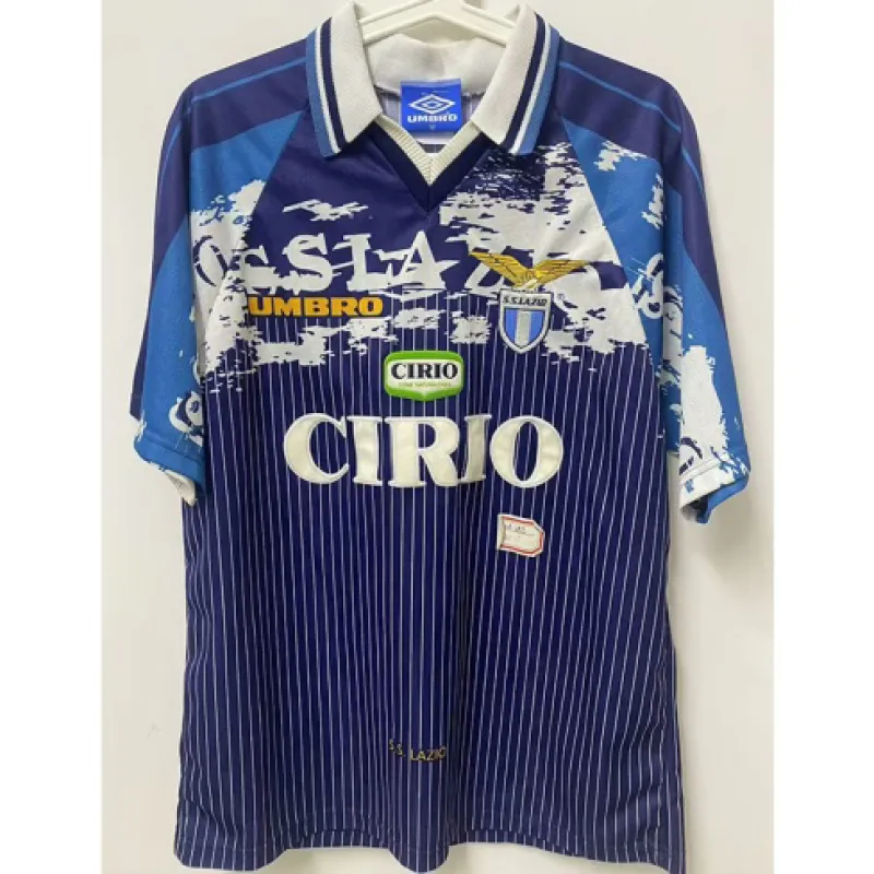 Maillot d'extérieur retro de Lazio 1996/97 - Bleu