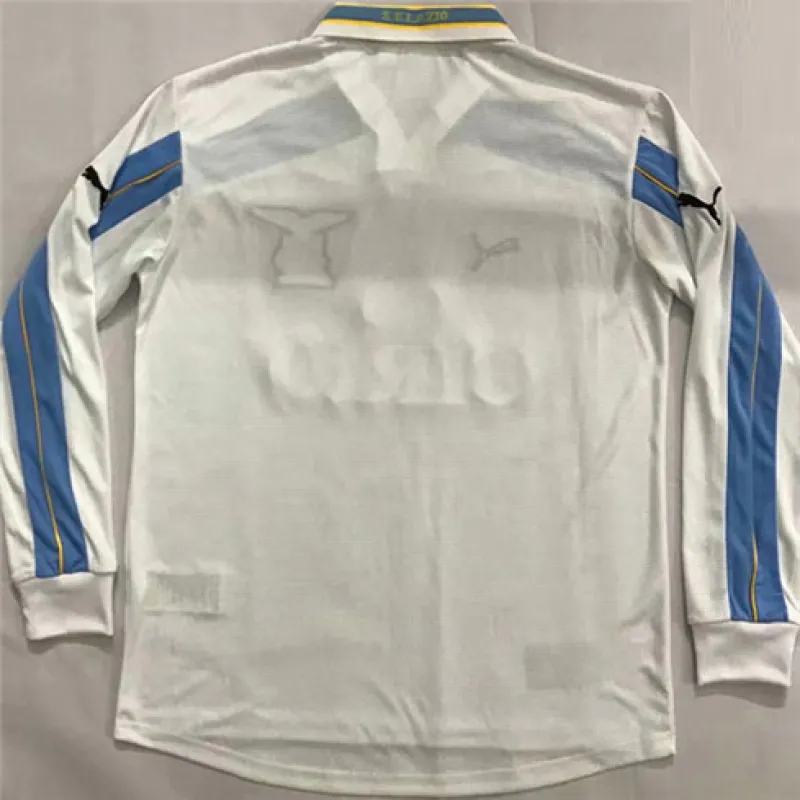 Lazio 2000/01 Retro Auswärtstrrikot Langarm - Weiß