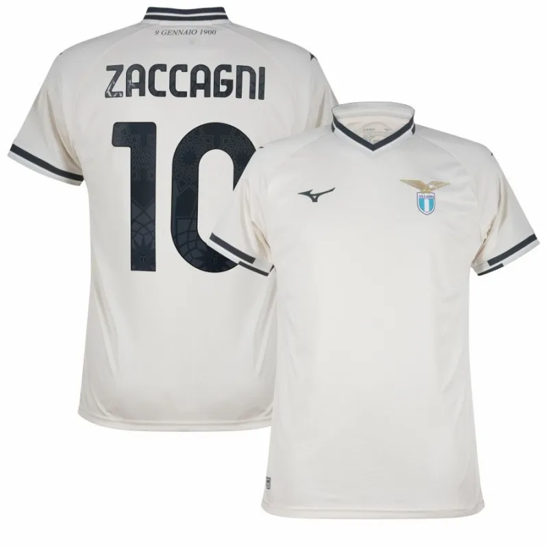 Lazio ZACCAGNI Maglia Trasferta 2025/26 - Bianco
