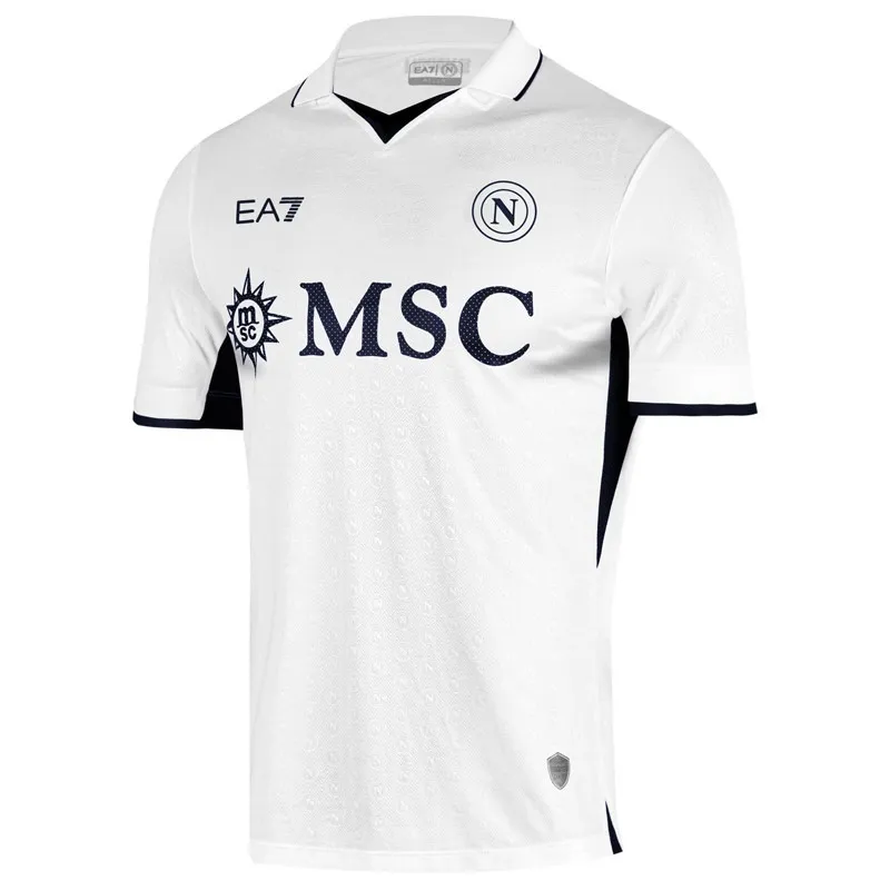 The 2024/25 away jersey of Napoli - white