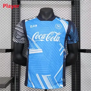 Camisetas de entrenamiento previo al partido de Nápoles 2024/25 para los jugadores - Azul