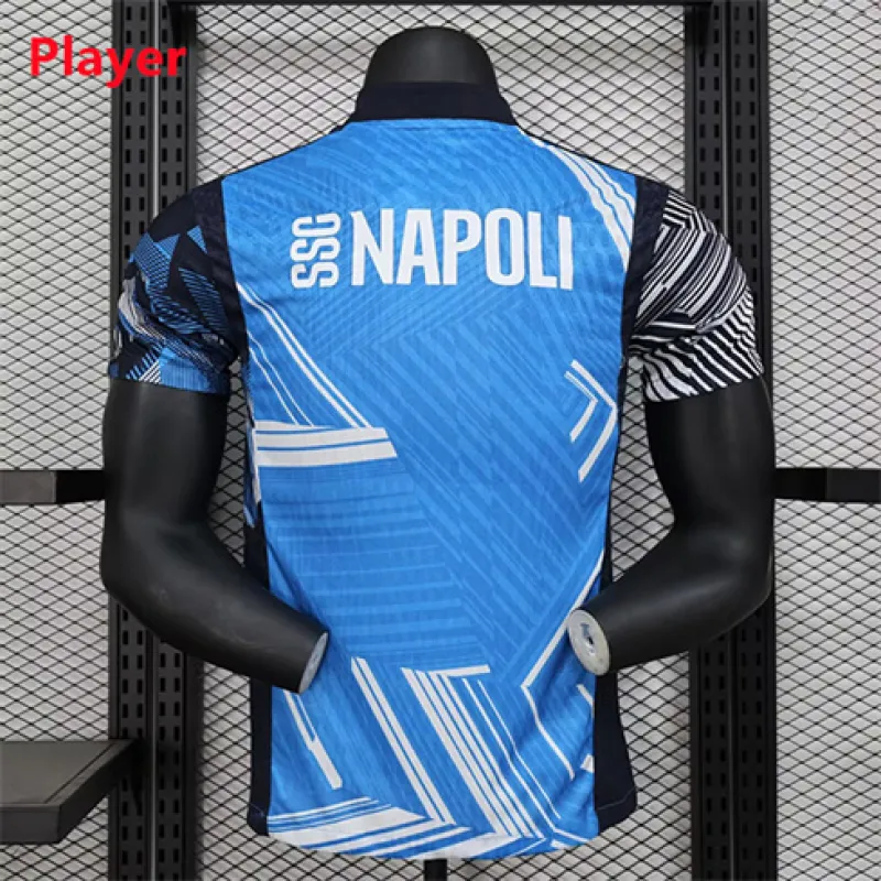 Camisetas de entrenamiento previo al partido de Nápoles 2024/25 para los jugadores - Azul