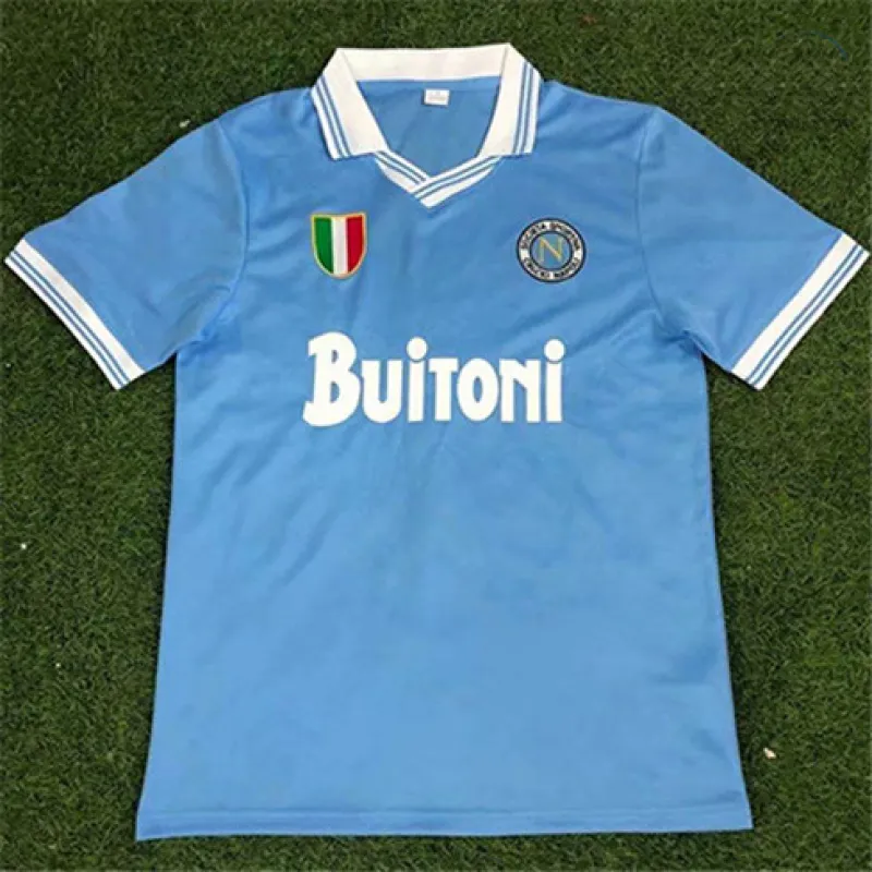 Maillot rétro d'extérieur de Naples 1986/87 - Bleu