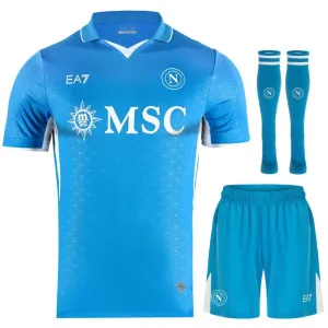 Conjunto de camisetas infantiles del campo de casa de Napoli 2024/25 - Azul