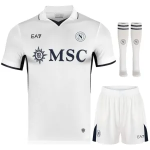 Conjunto de camisetas infantiles de fuera de Napoli 2024/25 - Blanco