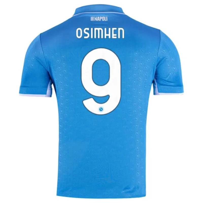 Juego de camisetas para niños de campo de casa de Napoli 2024/25 de Osimhen - Azul