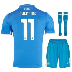 Juego de camisetas para niños de campo de casa de Napoli 2024/25 de Cheddira - Azul
