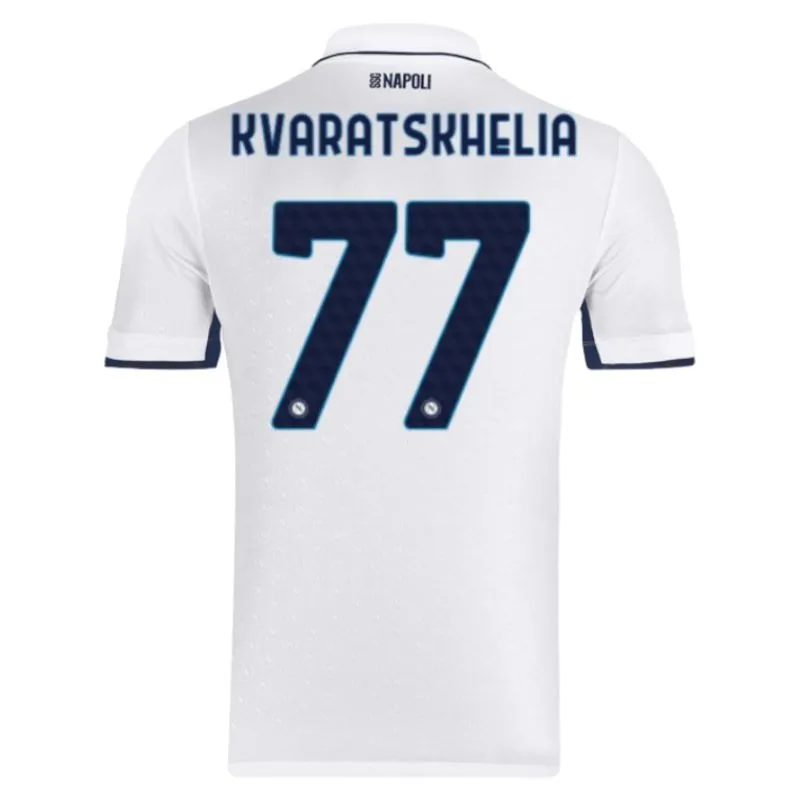 Juego de camisetas para niños de campo de fuera de Napoli 2024/25 de Kvaratskhelia - Blanca