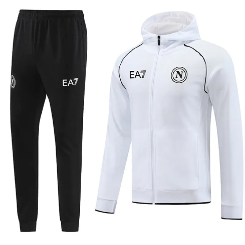 Napoli 2024/25 Hooded Sports Jacket - White