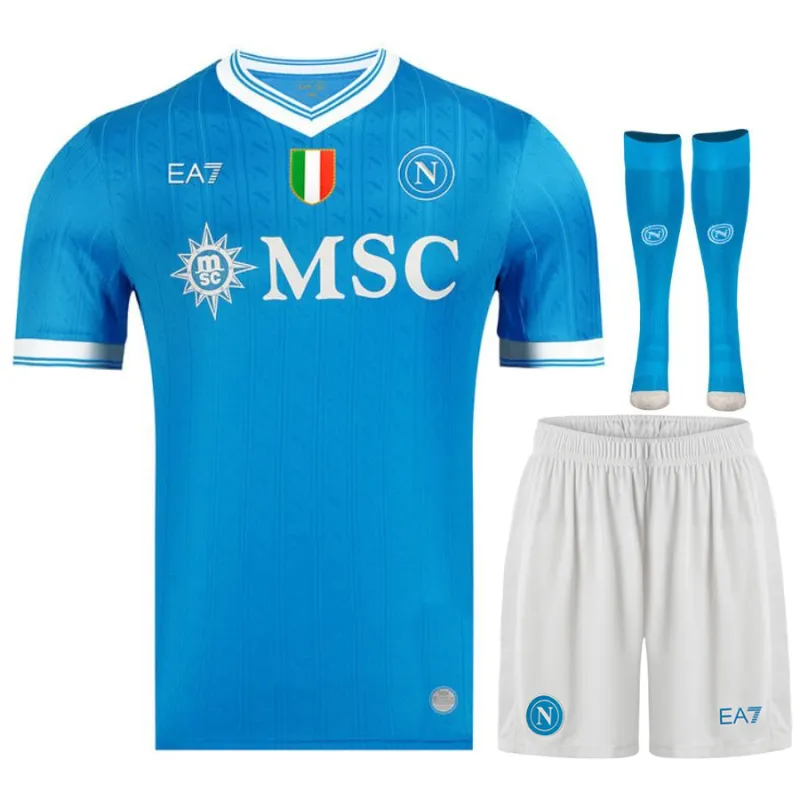 Napoli 2025/26 Home Kids' Jersey Set - Blue