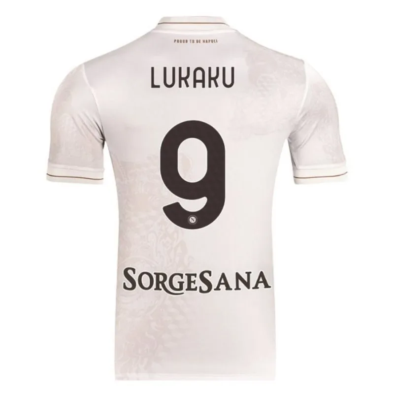 Camiseta fuera de casa de LUKAKU del Napoli 2025/26 - Beige