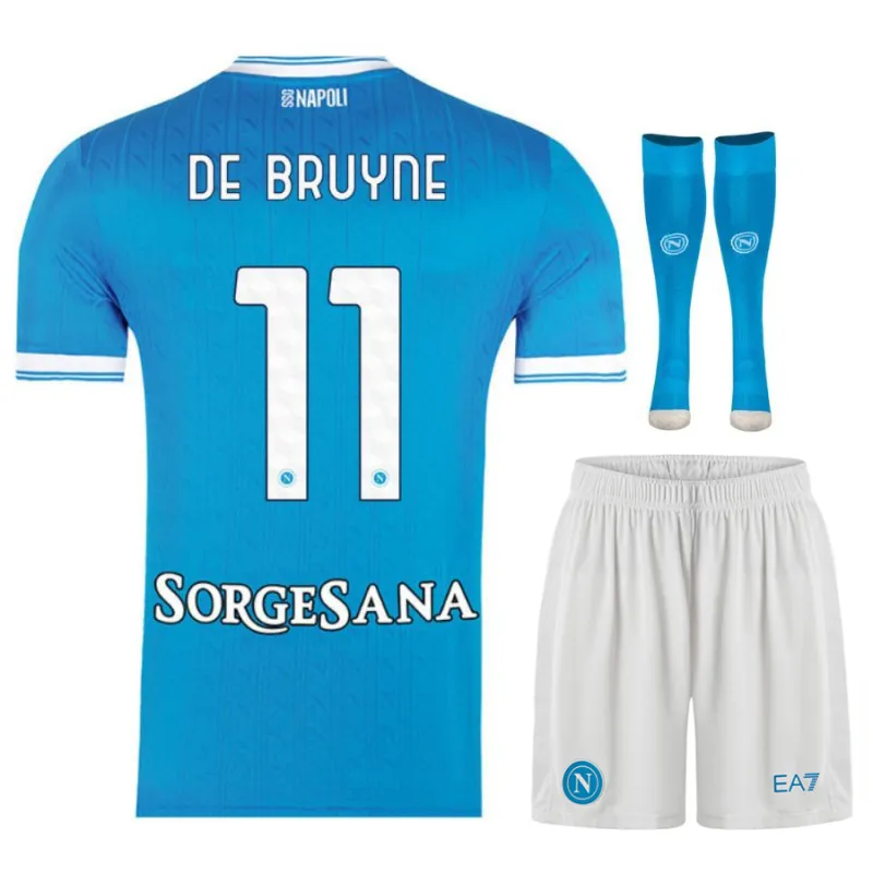 Napoli DE BRUYNE 2025/26 Home Kids' Jersey Set - Blue