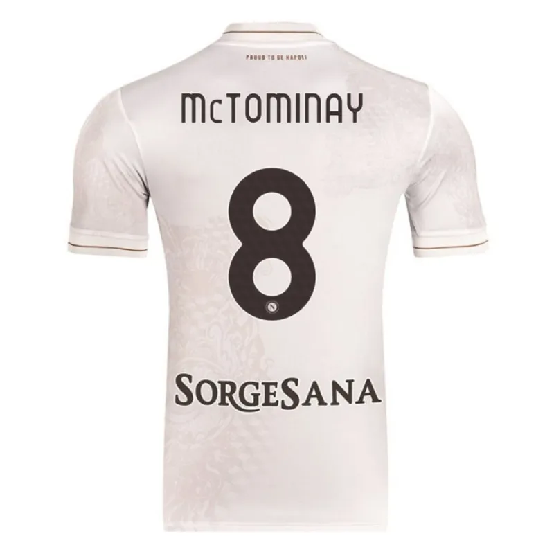 Set de camiseta infantil fuera de casa de McTOMINAY del Napoli 2025/26 - Beige