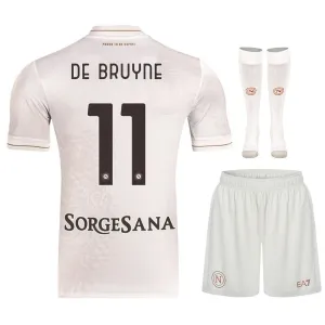 Napoli DE BRUYNE 2025/26 Away Kids' Jersey Set - Beige