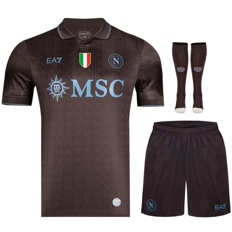 Napoli 2025/26 Completo bambini maglia terza - Nera