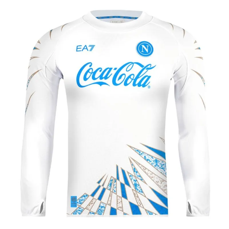 Maillot d'échauffement à manches longues Napoli 2025/26 - Blanc