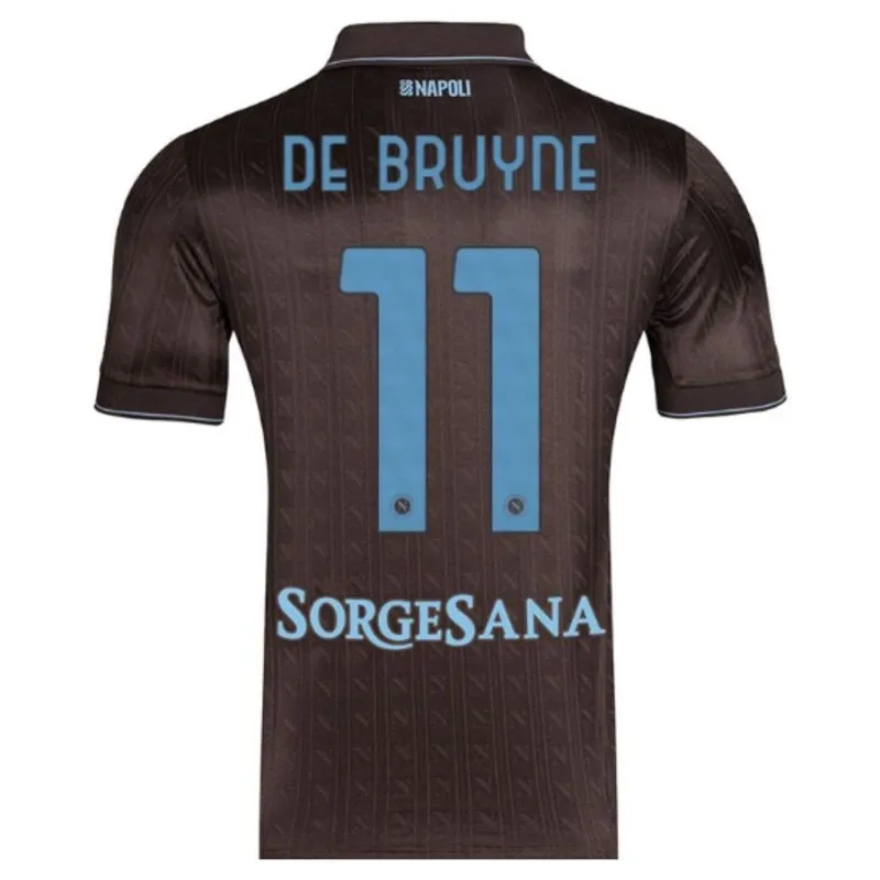 Nápoles DE BRUYNE 2025/26 Conjunto infantil tercera - Negra