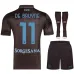 Nápoles DE BRUYNE 2025/26 Conjunto infantil tercera - Negra
