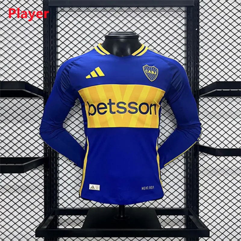 Maillot de domicile à manches longues pour joueurs de Boca Juniors 2024/25 - Bleu