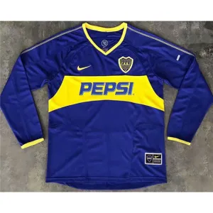 Boca Juniors 2003/04 Retro Home Long-sleeved Jersey - Blue