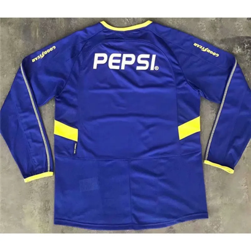 Maillot long-sleeved retrô domicile de Boca Juniors 2003/04 - Bleu
