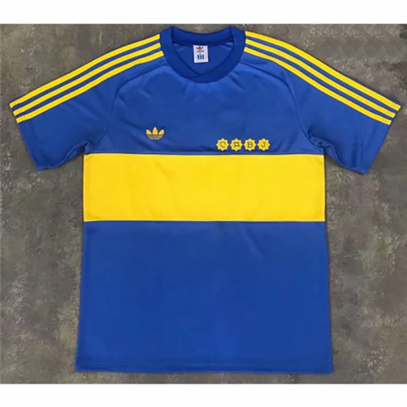 Maglia retrò di campo di casa di Boca Juniors 1981 - Blu