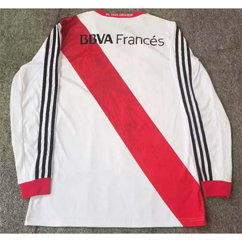Maglia a maniche lunghe retro di casa di River Plate 2013/14 - Bianca