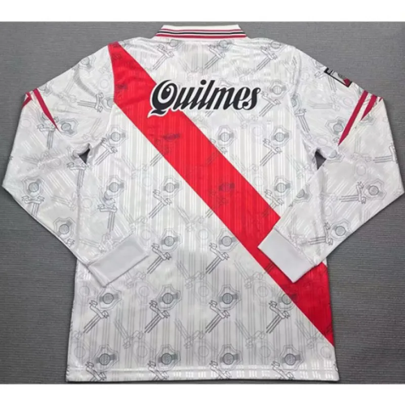 Maglia a maniche lunghe retro di casa di River Plate 1996/97 - Bianca