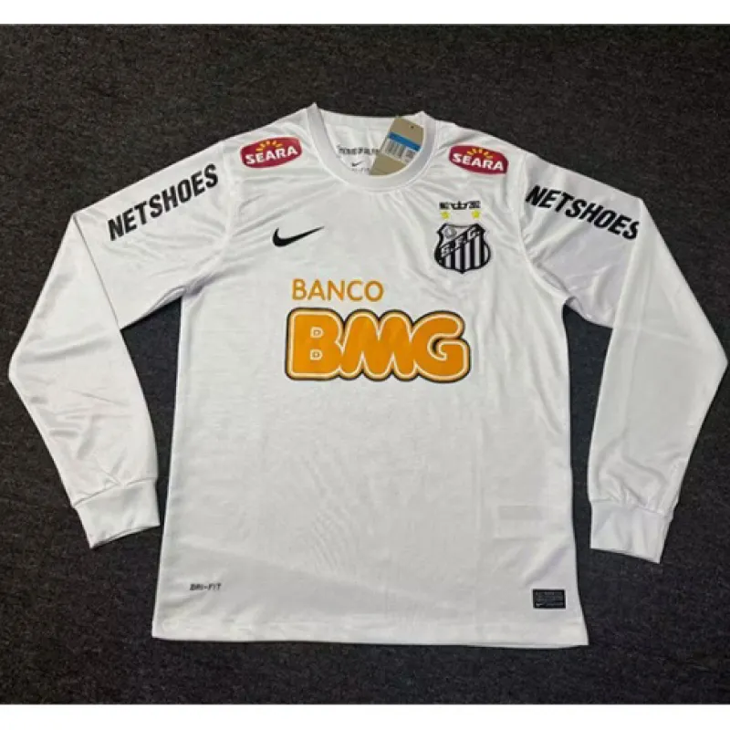Camiseta de casa retro de Santos 2011/12 de manga larga - Blanca