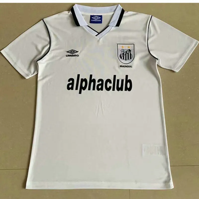 Maglia di casa retro di Santos 2001 - Bianca