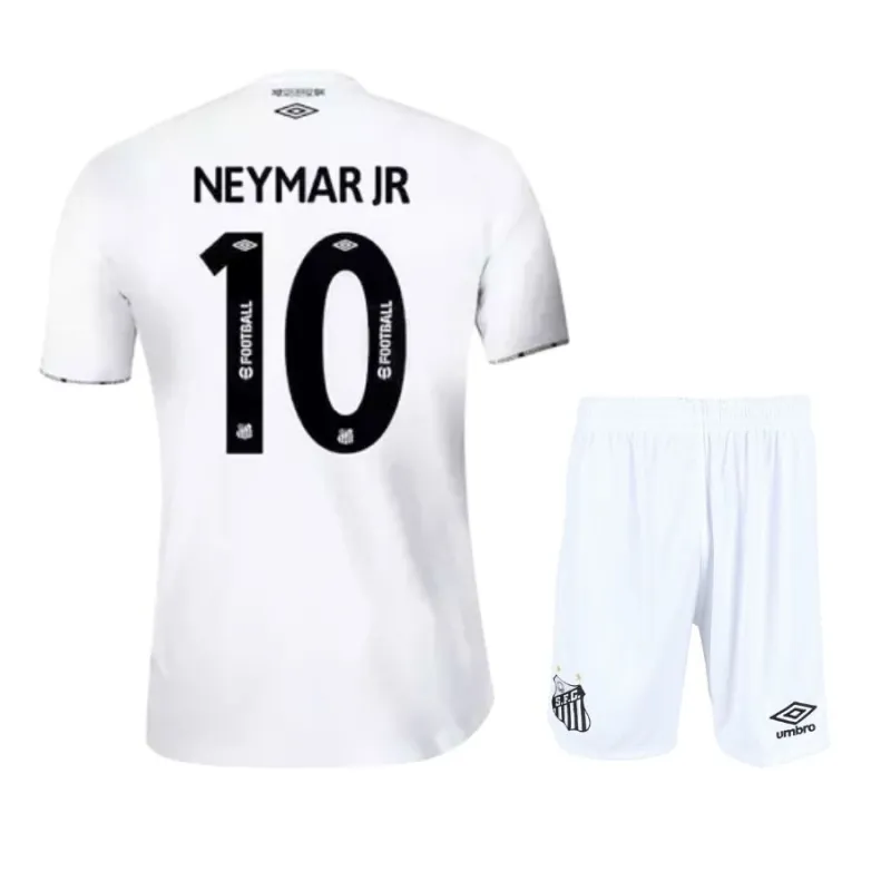 Set di maglia home per bambini di Neymar di Santos 2024/25 - Bianca