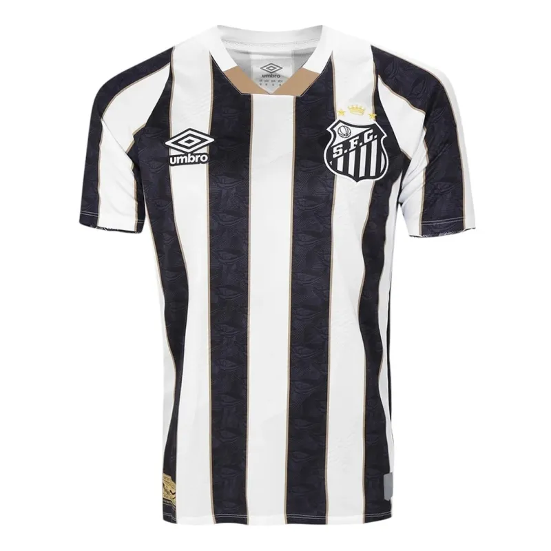 Ensemble de maillot d'extérieur pour enfants de Santos 2024/25 de Neymar - Noir