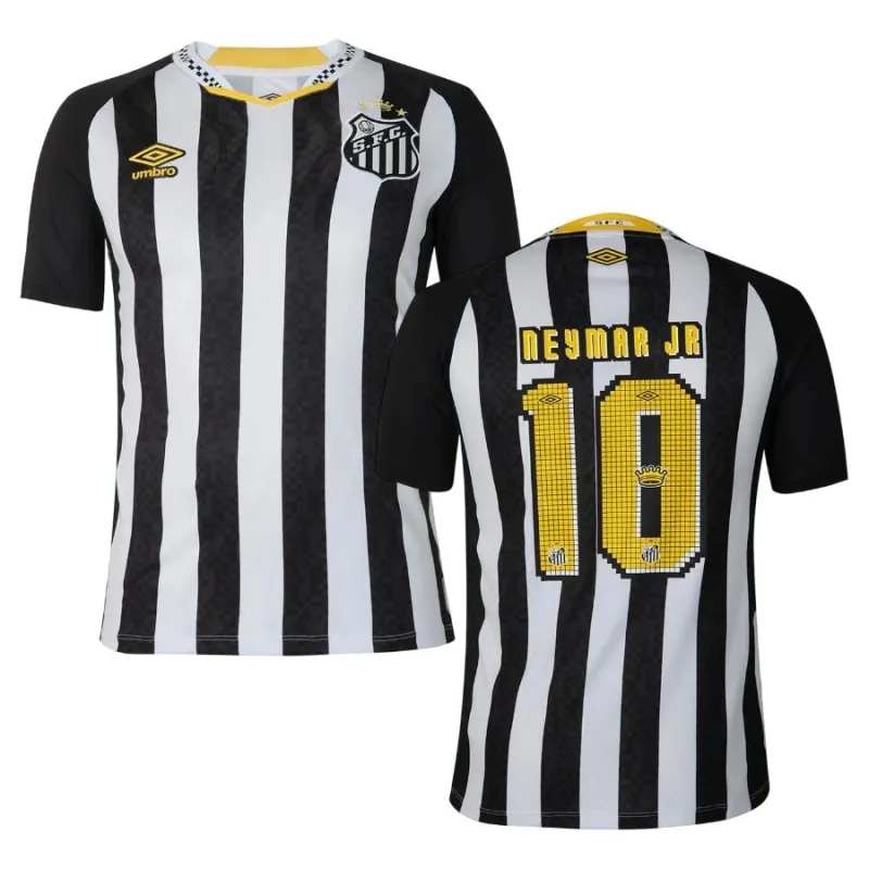 Santos NEYMAR Maillot d'enfant 2025/26 à l'extérieur - Noir