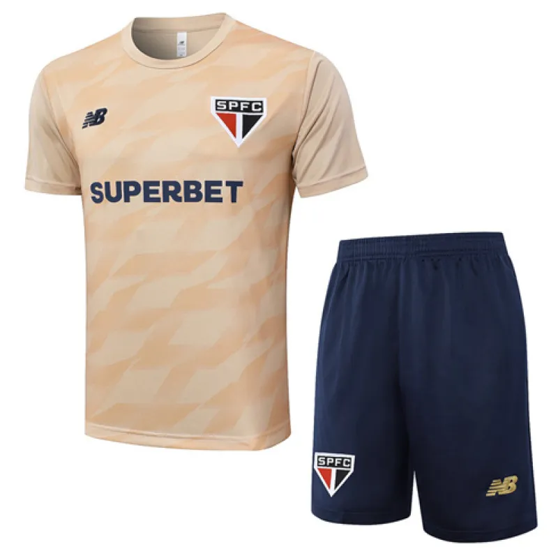 Maglietta + pantaloni corti da allenamento di São Paulo 2024/25 - Giallo
