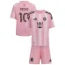 Set di maglia per bambini di casa di Lionel Messi di Inter Miami 2025/26 - Rosa